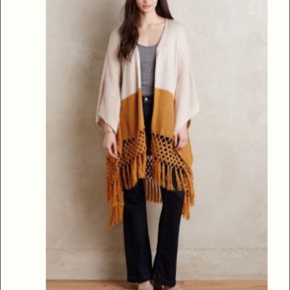 Anthropologie  Fringed Sunrise Poncho